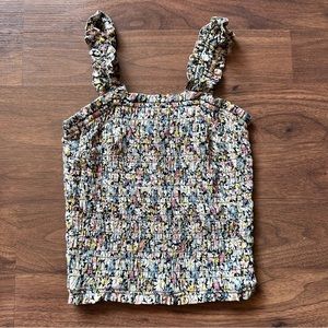 Abercrombie & Fitch Floral Scrunchie Crop Top